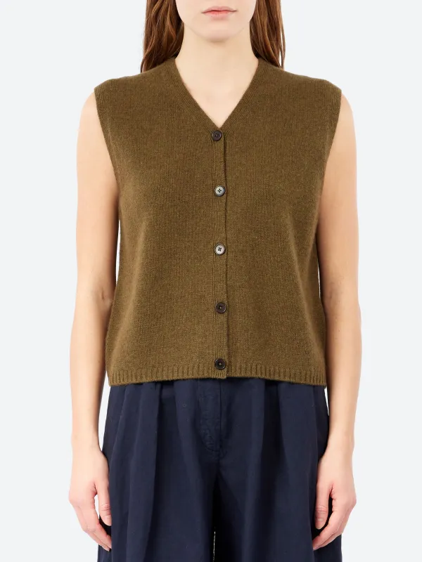 Wool Cashmere V-Neck Tank sold by gravitypope