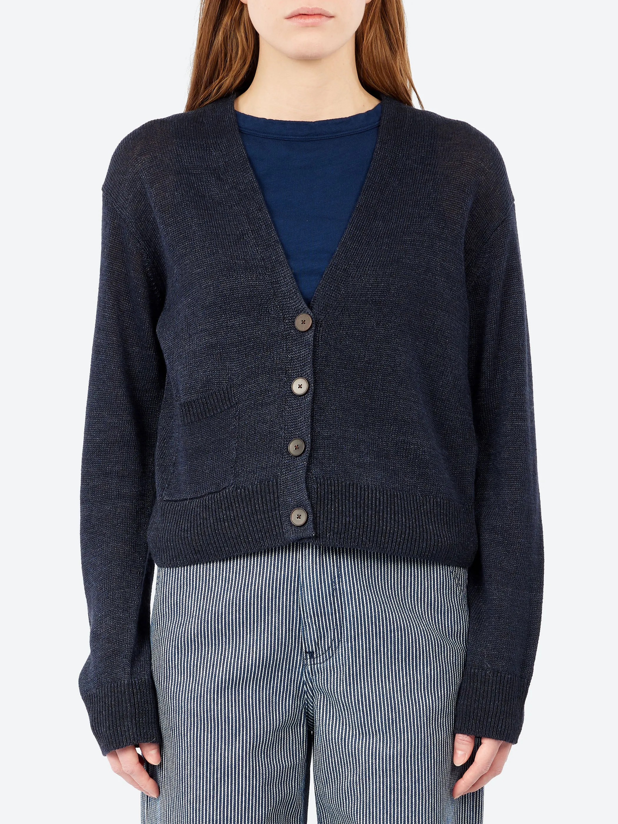 Wool Linen Patch Pocket Cardigan sold by gravitypope