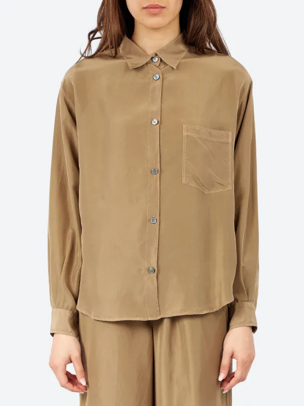 Silk Habutai Shirt made by Pomandère