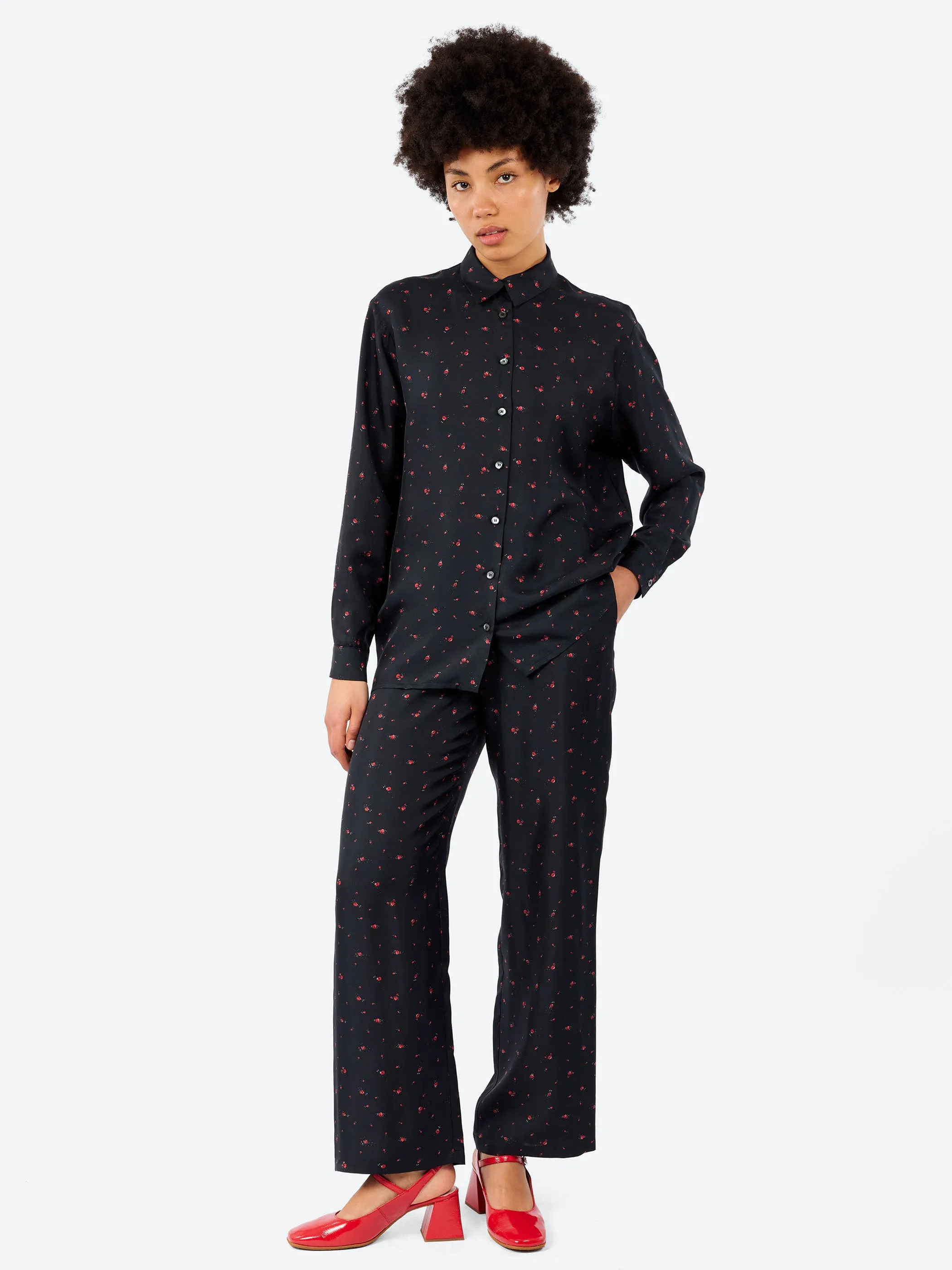 Rose Print Pants sold by gravitypope product image thumbnail 2