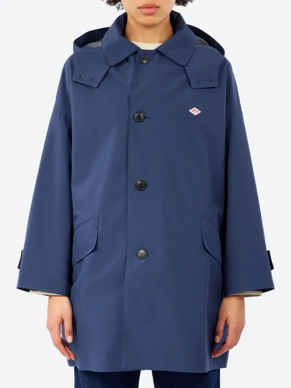 Women's 3-Layer Cloth Hooded Balmacaan Coat made by Danton