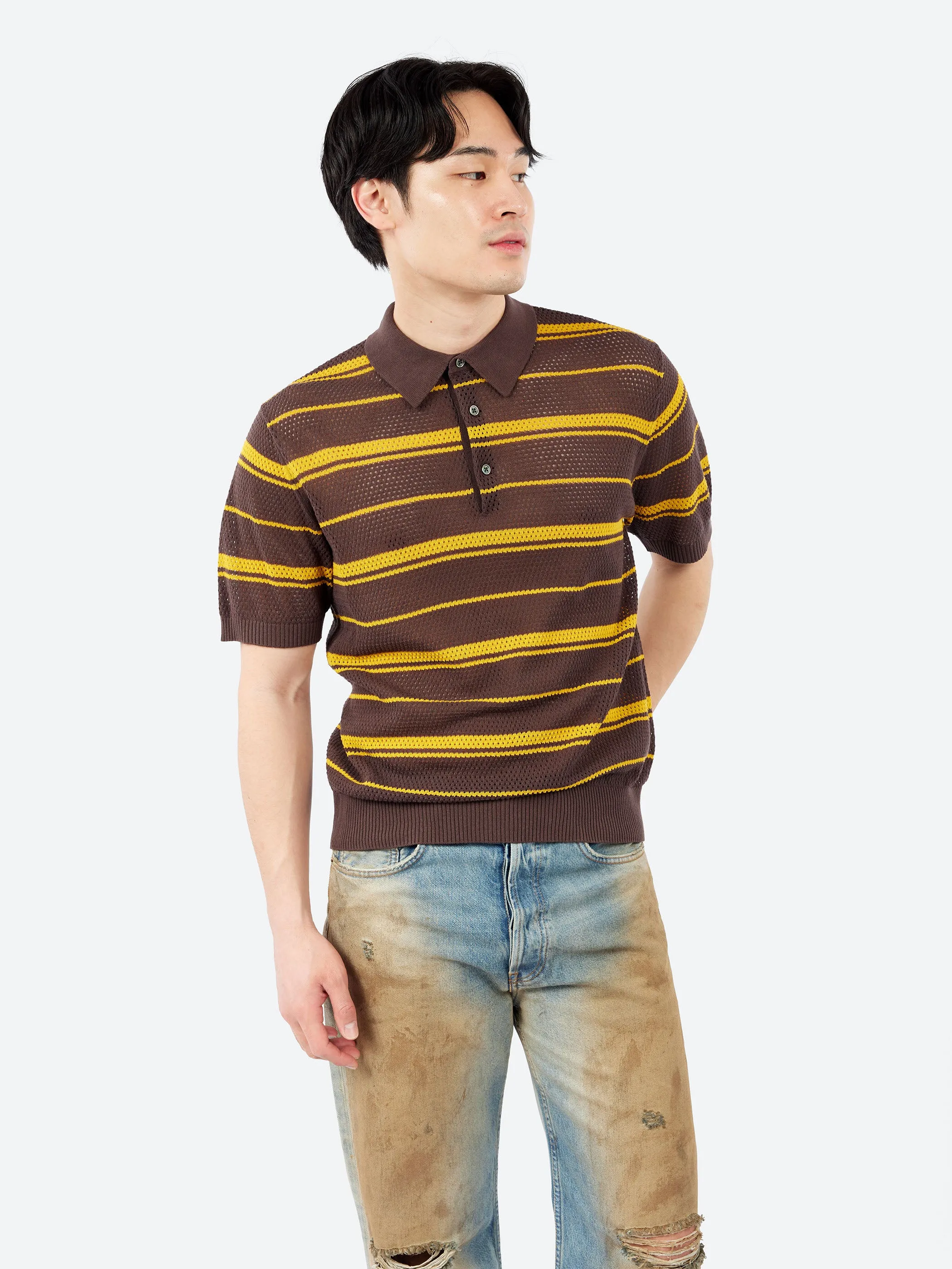 Mesh Polo Stripe sold by gravitypope product image thumbnail 4