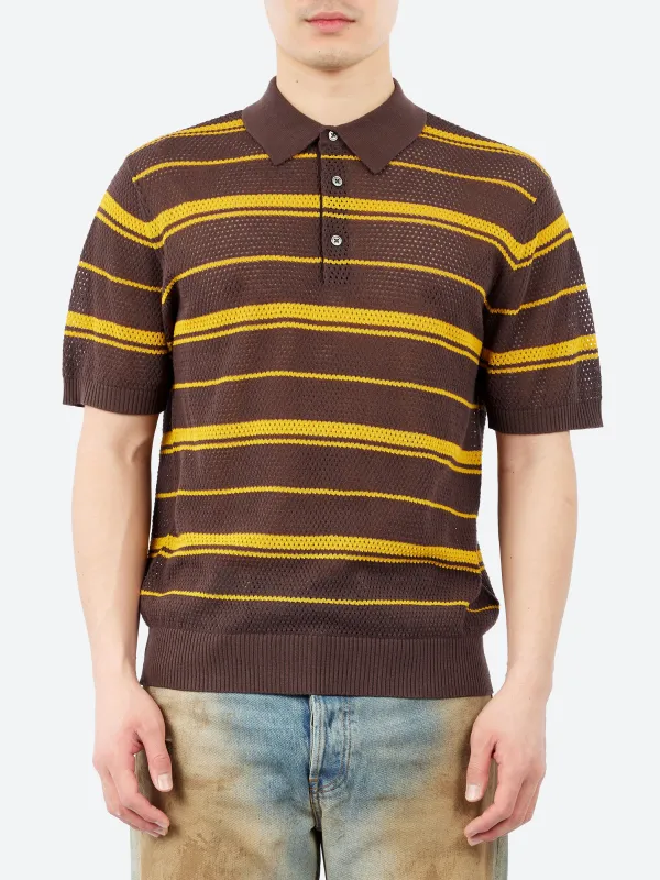 Mesh Polo Stripe made by BEAMS PLUS