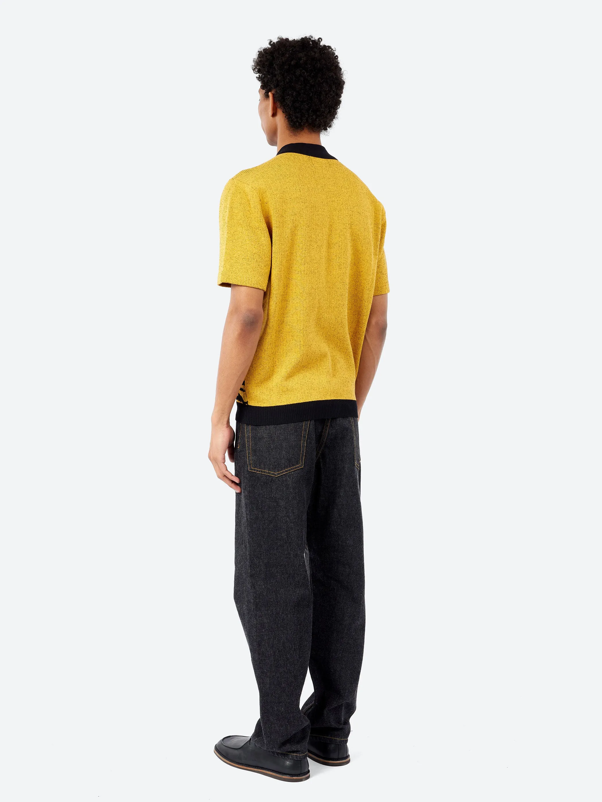 Half Zip Knit Polo Animal Jacquard sold by gravitypope product image thumbnail 3