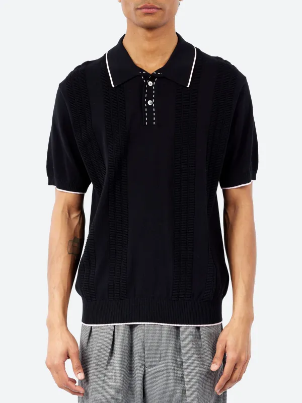 Knit Polo Jacquard made by BEAMS PLUS