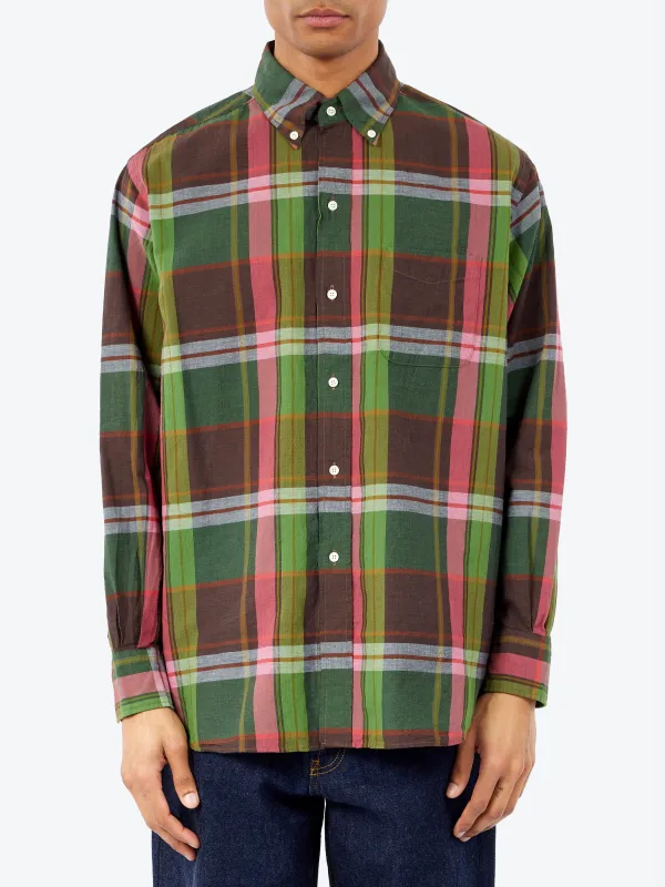 BD Classic-Fit Madras made by BEAMS PLUS