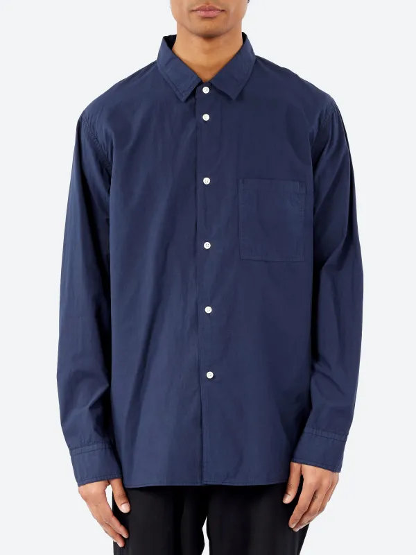 Organic Cotton Broadcloth Regular Collar Shirt made by Sage de Cret