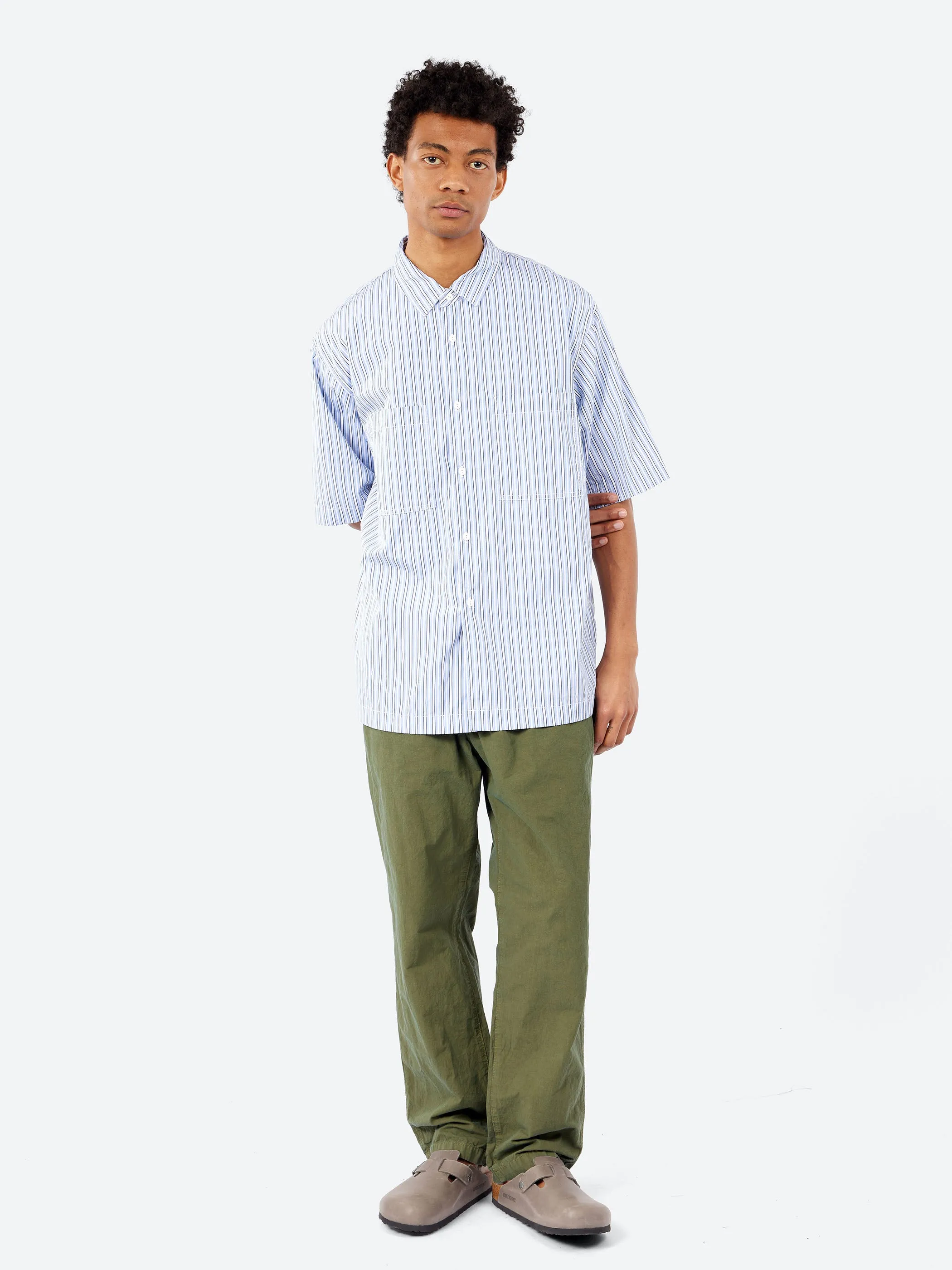 THOMAS MASON Striped Short-Sleeve Regular Collar Shirt sold by gravitypope product image thumbnail 2