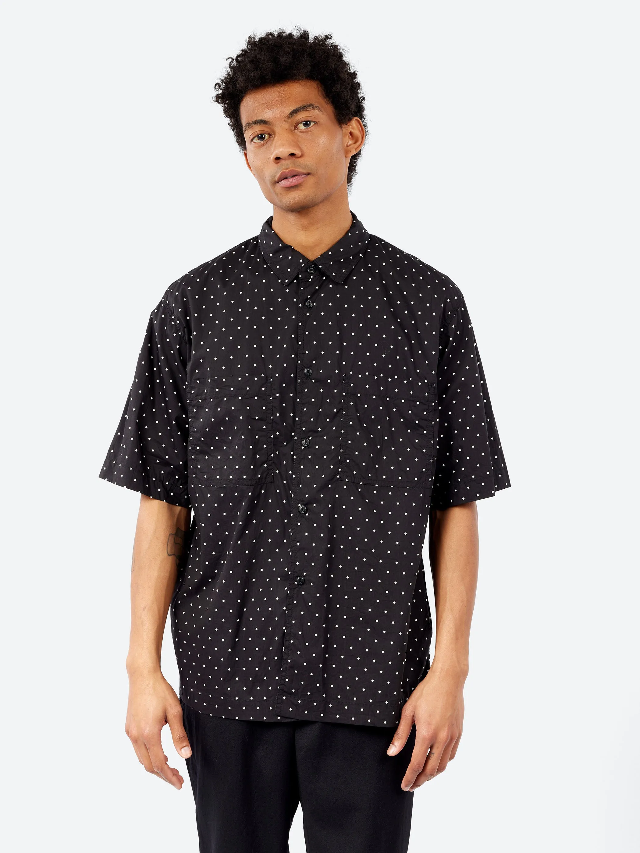 Dot Print Short-Sleeve Regular Collar Shirt sold by gravitypope product image thumbnail 4
