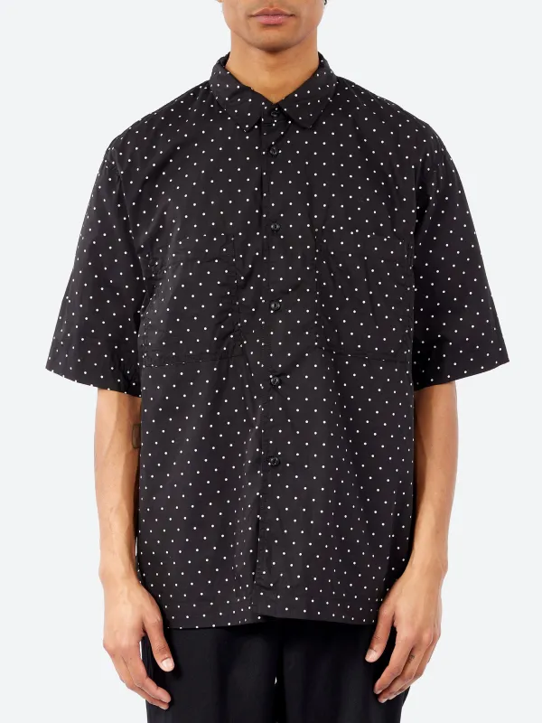 Dot Print Short-Sleeve Regular Collar Shirt made by Sage de Cret