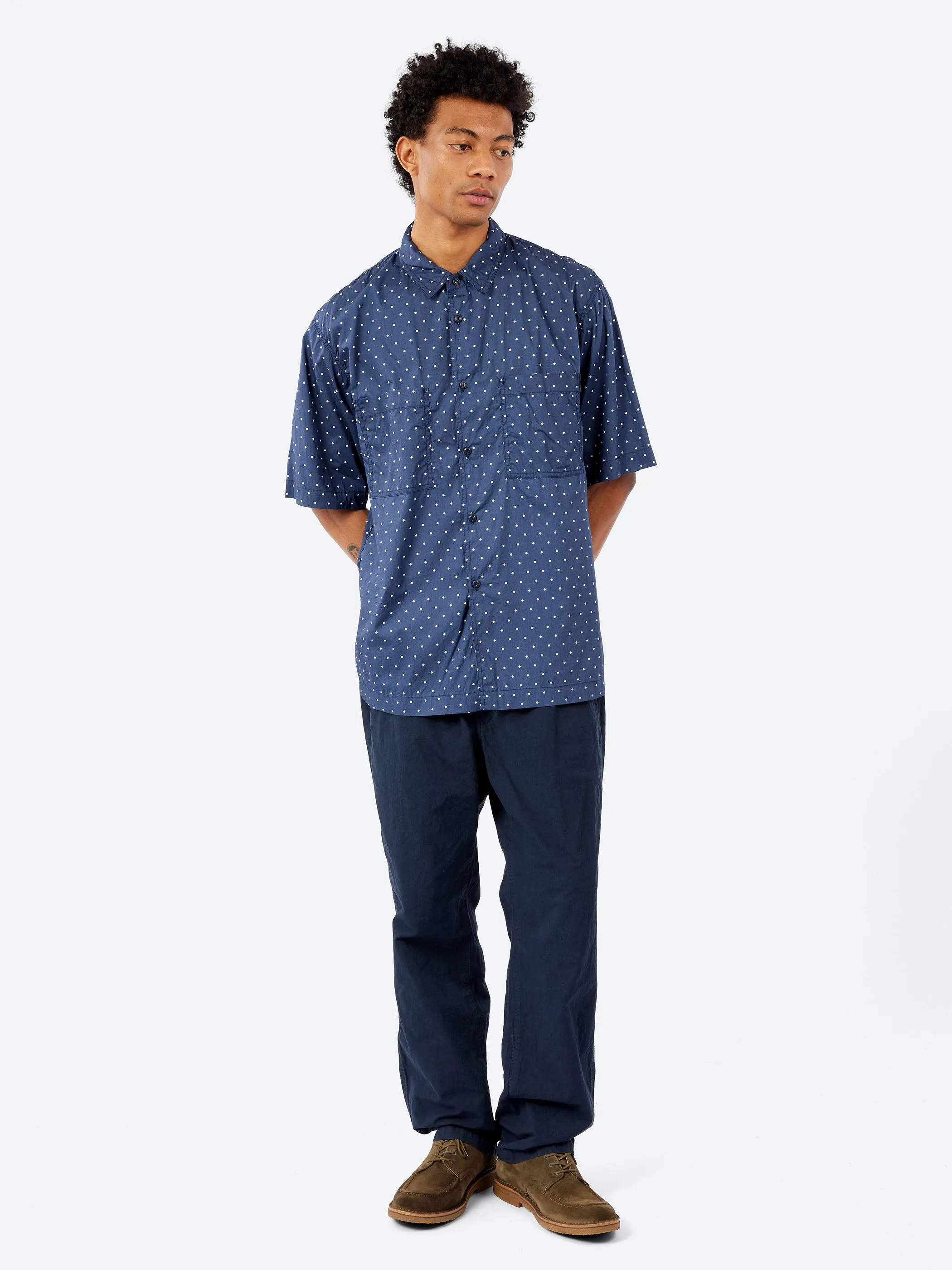 Dot Print Short-Sleeve Regular Collar Shirt sold by gravitypope product image thumbnail 2