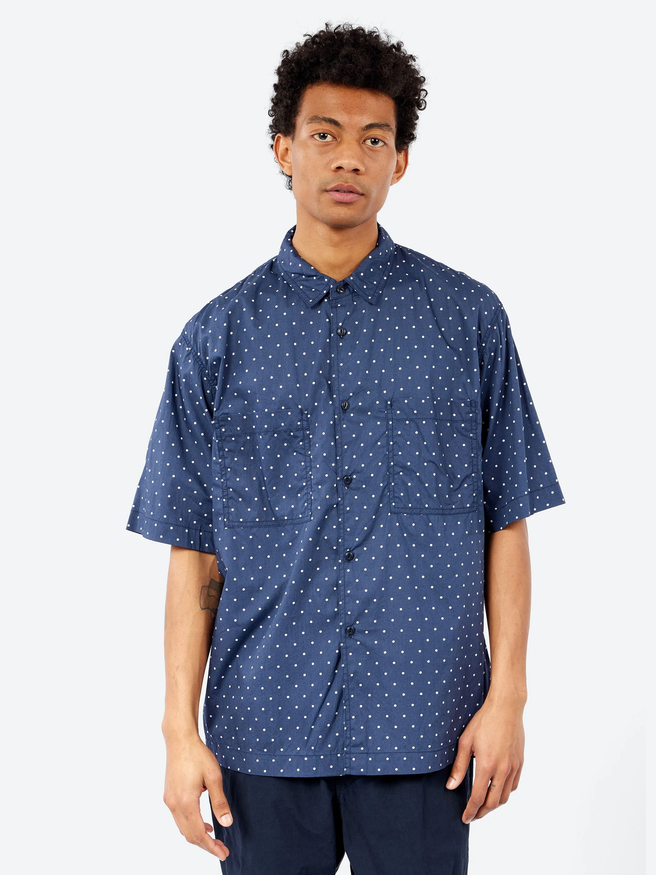 Dot Print Short-Sleeve Regular Collar Shirt sold by gravitypope product image thumbnail 4