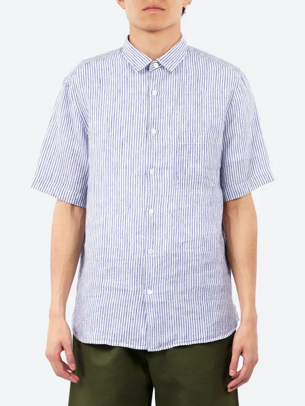 Short Sleeve Linen Shirt made by Sunspel
