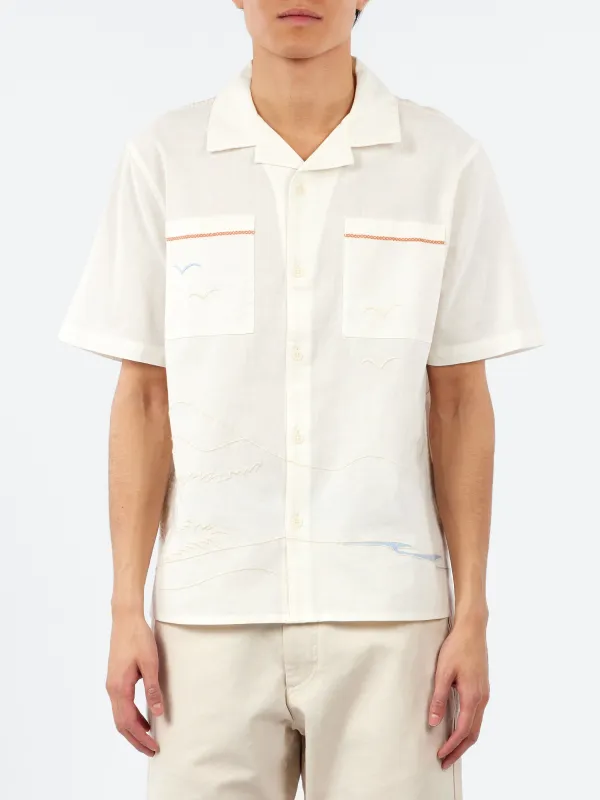 Didcot Summer Applique Short Sleeve Shirt made by Wax London