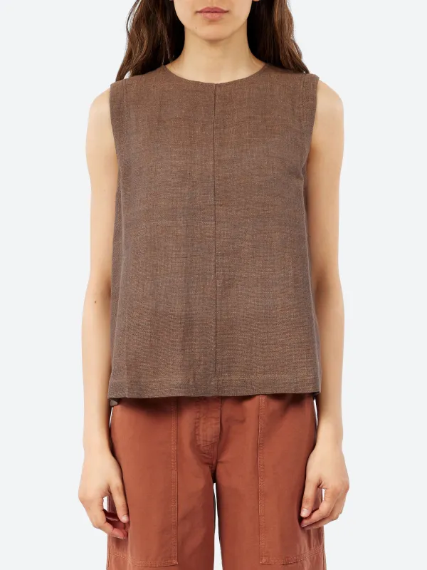 Linen and Cotton Gauze Top made by Pomandère