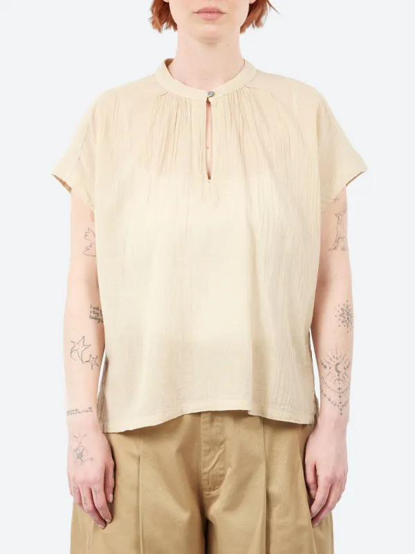 Organic Cotton Crepe Gauze Top made by Pomandère