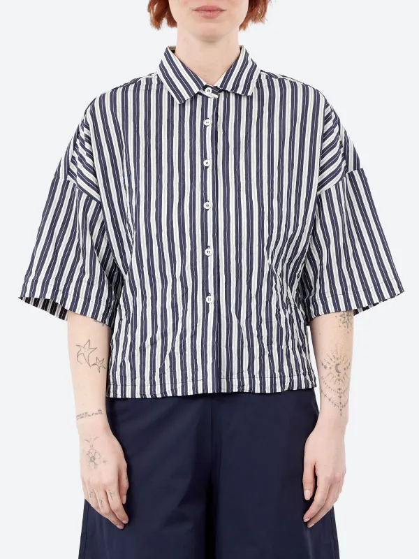 Cropped Crinkled Shirt made by Roberto Collina
