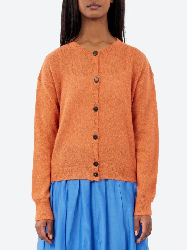 Cotton and Alpaca Knit Cardigan made by Pomandère