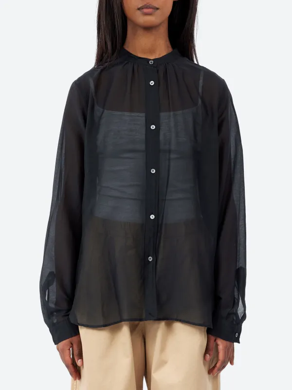 Linen and Cotton Gauze Shirt made by Pomandère