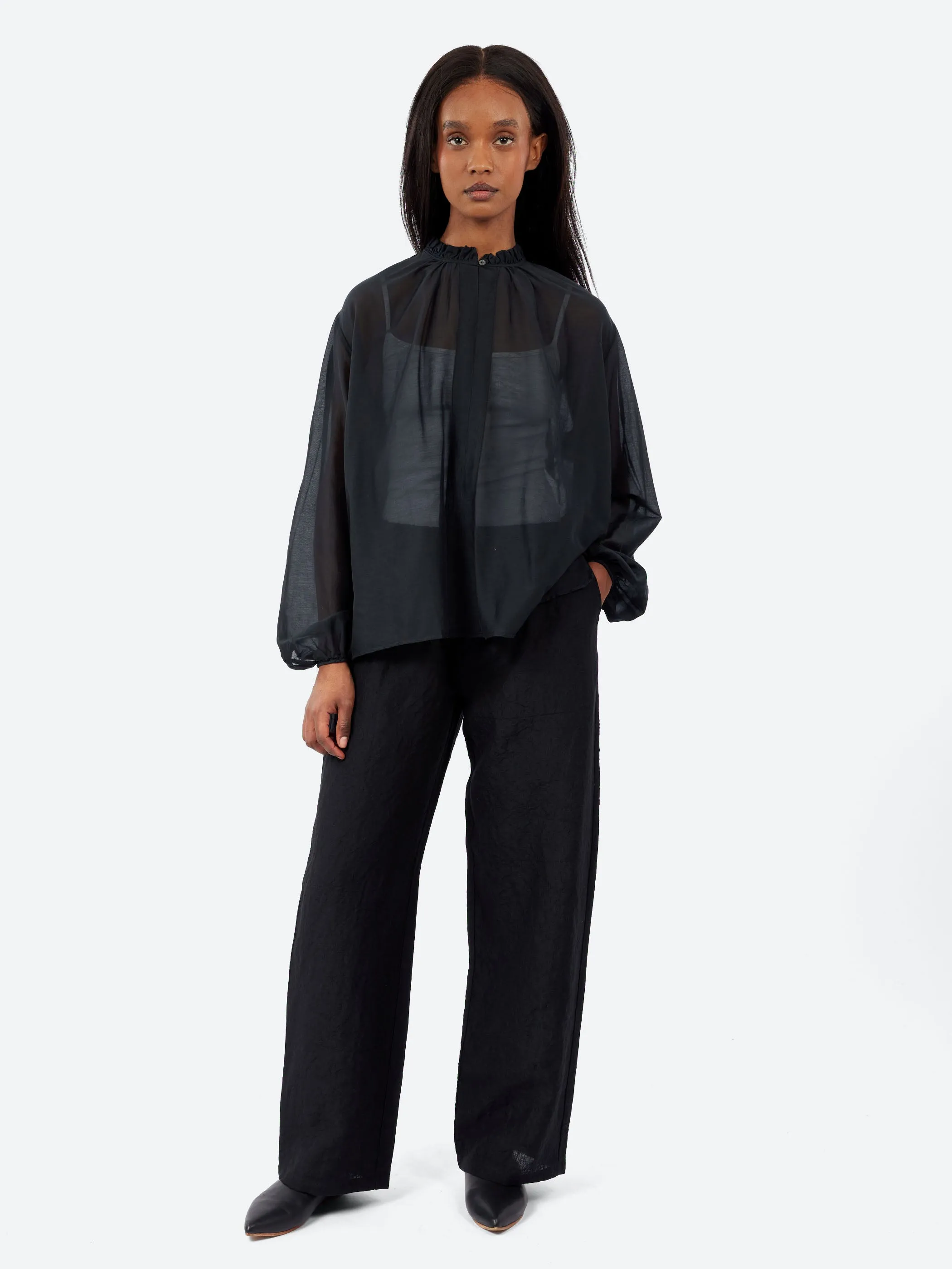 Ruffle Neck Blouse sold by gravitypope product image thumbnail 2