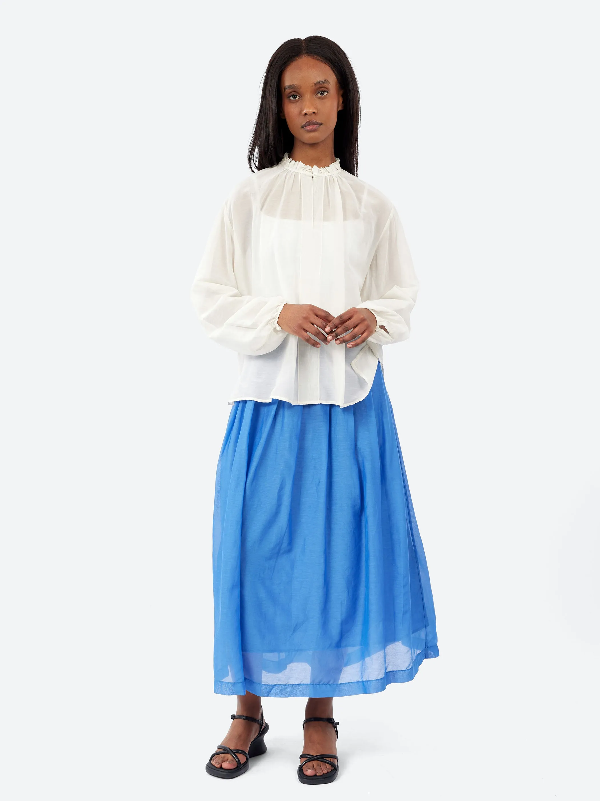 Ruffle Neck Blouse sold by gravitypope product image thumbnail 2