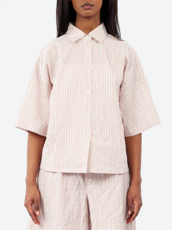Cropped Crinkled Shirt made by Roberto Collina