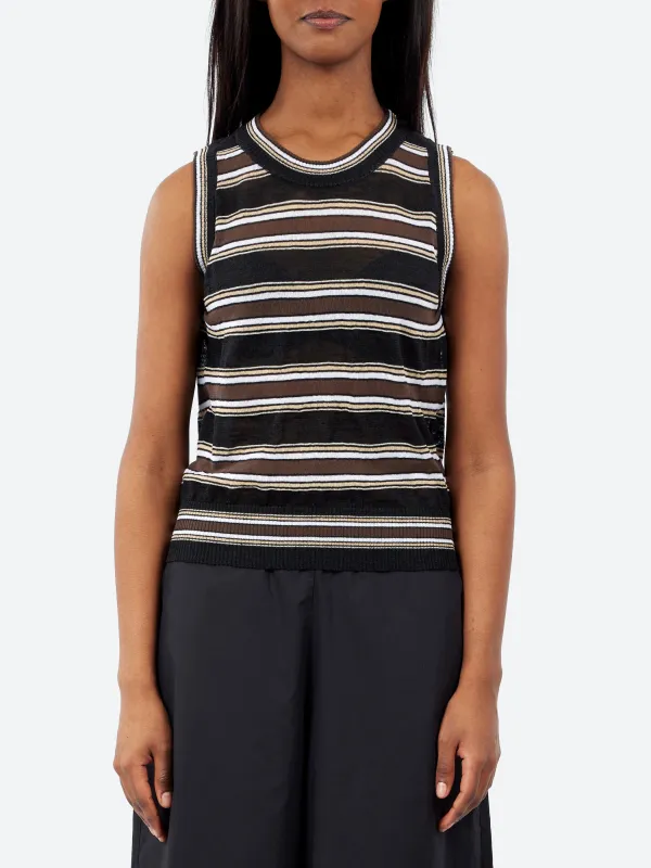 Striped Knitted Top made by Roberto Collina