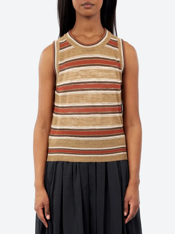 Striped Knitted Top made by Roberto Collina