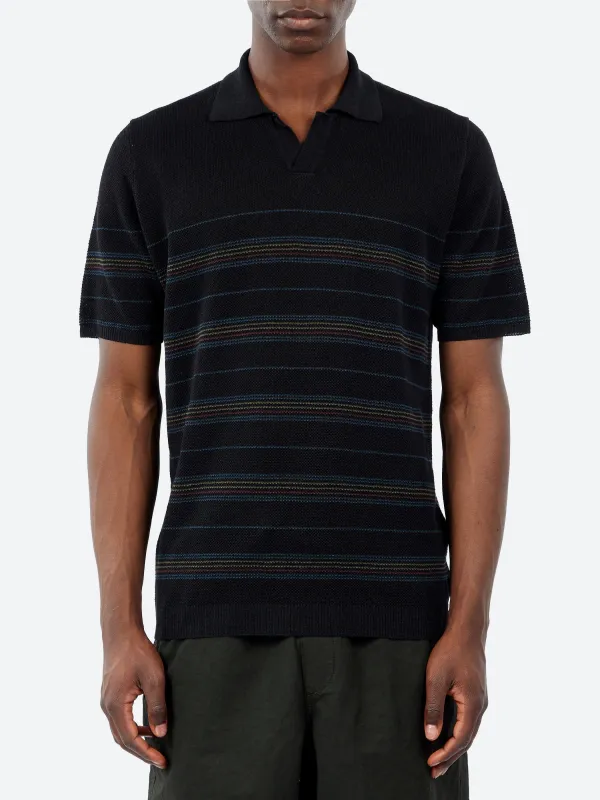 Stripe Pique Polo made by Roberto Collina