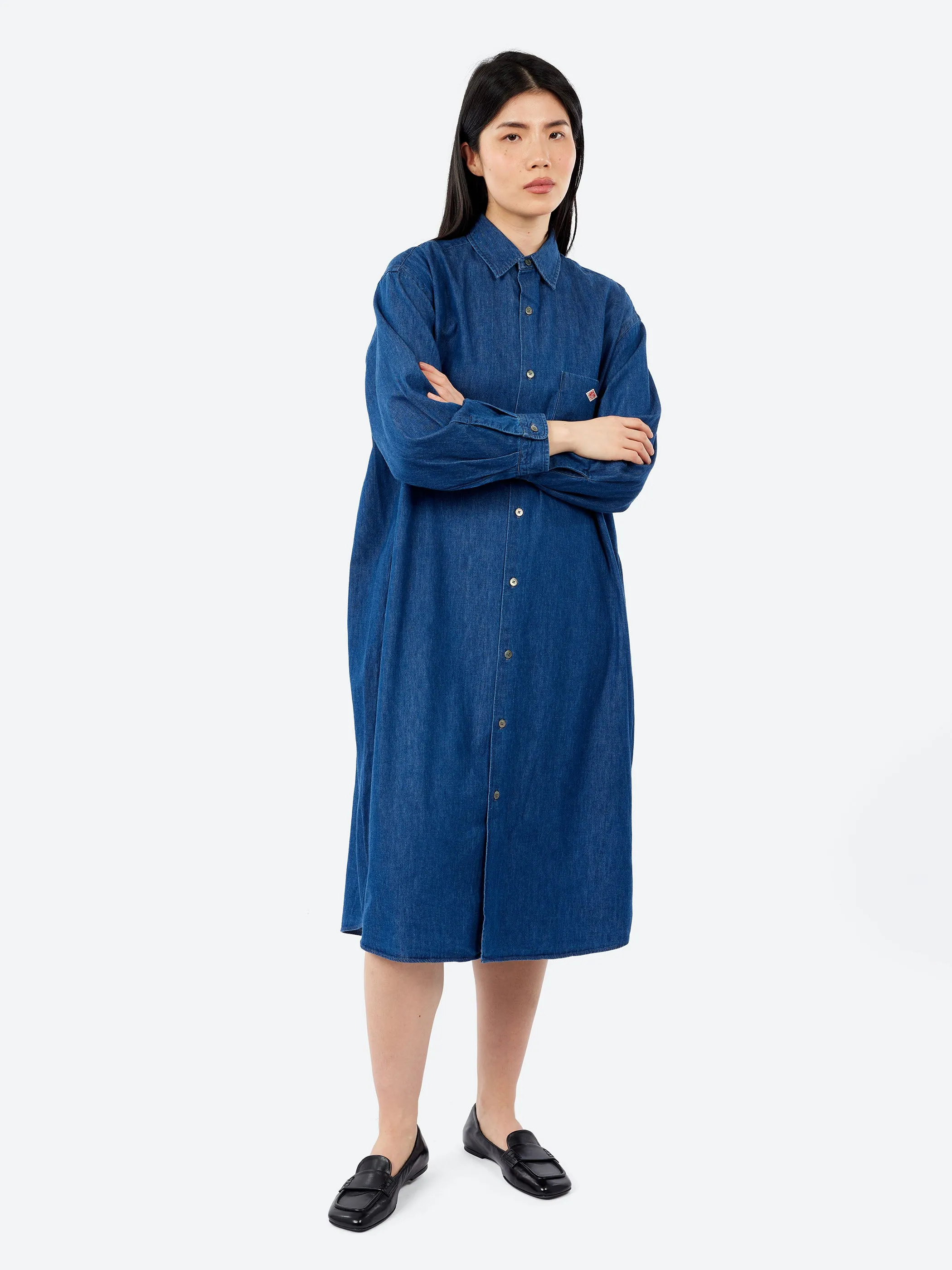 Denim Dungaree Classic Collar Dress sold by gravitypope product image thumbnail 2