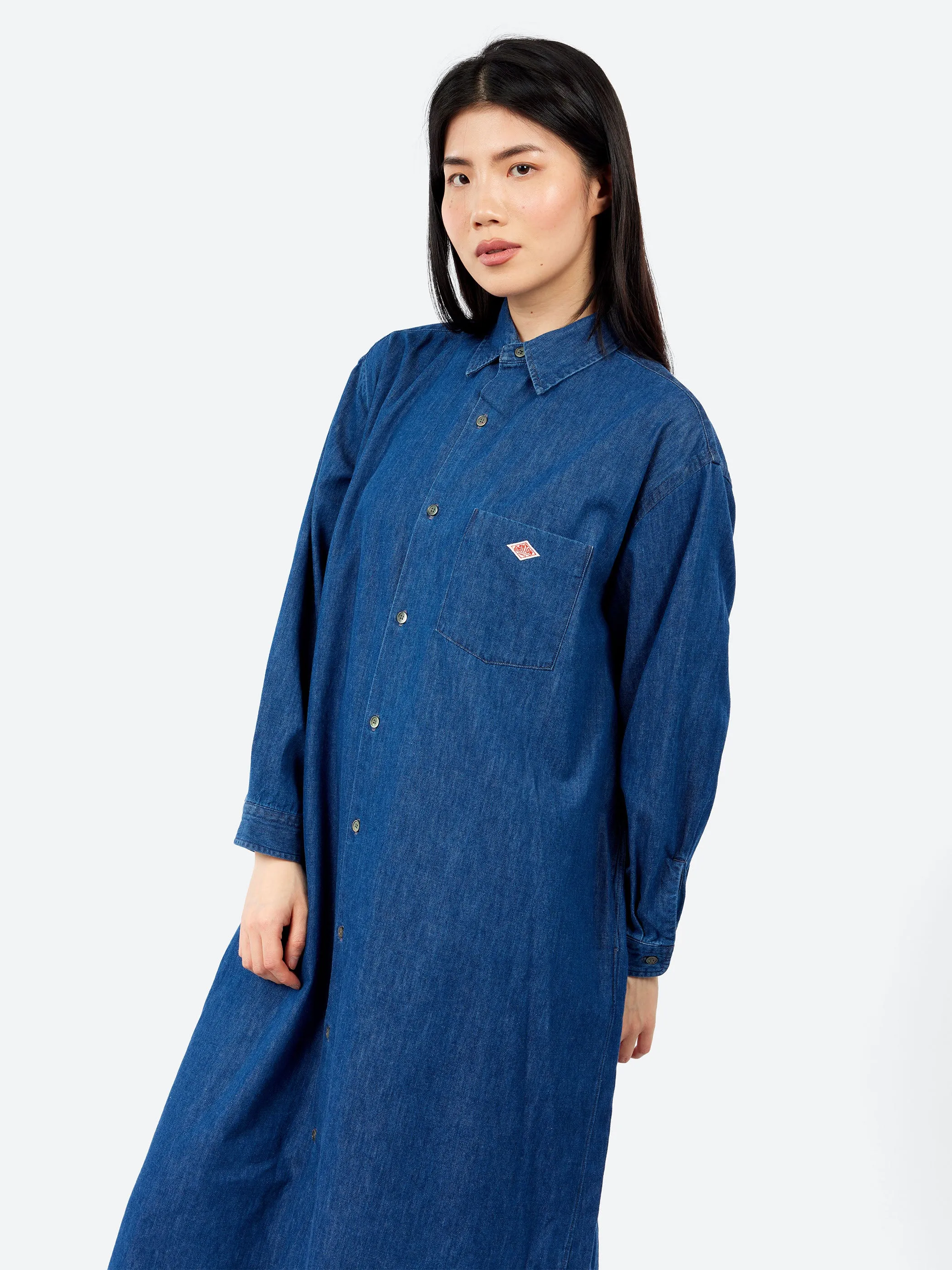 Denim Dungaree Classic Collar Dress sold by gravitypope product image thumbnail 4