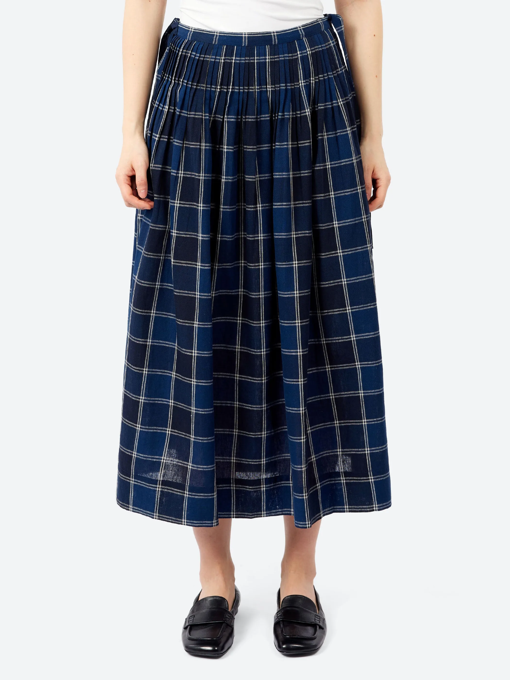 Market Check Pleated Skirt sold by gravitypope