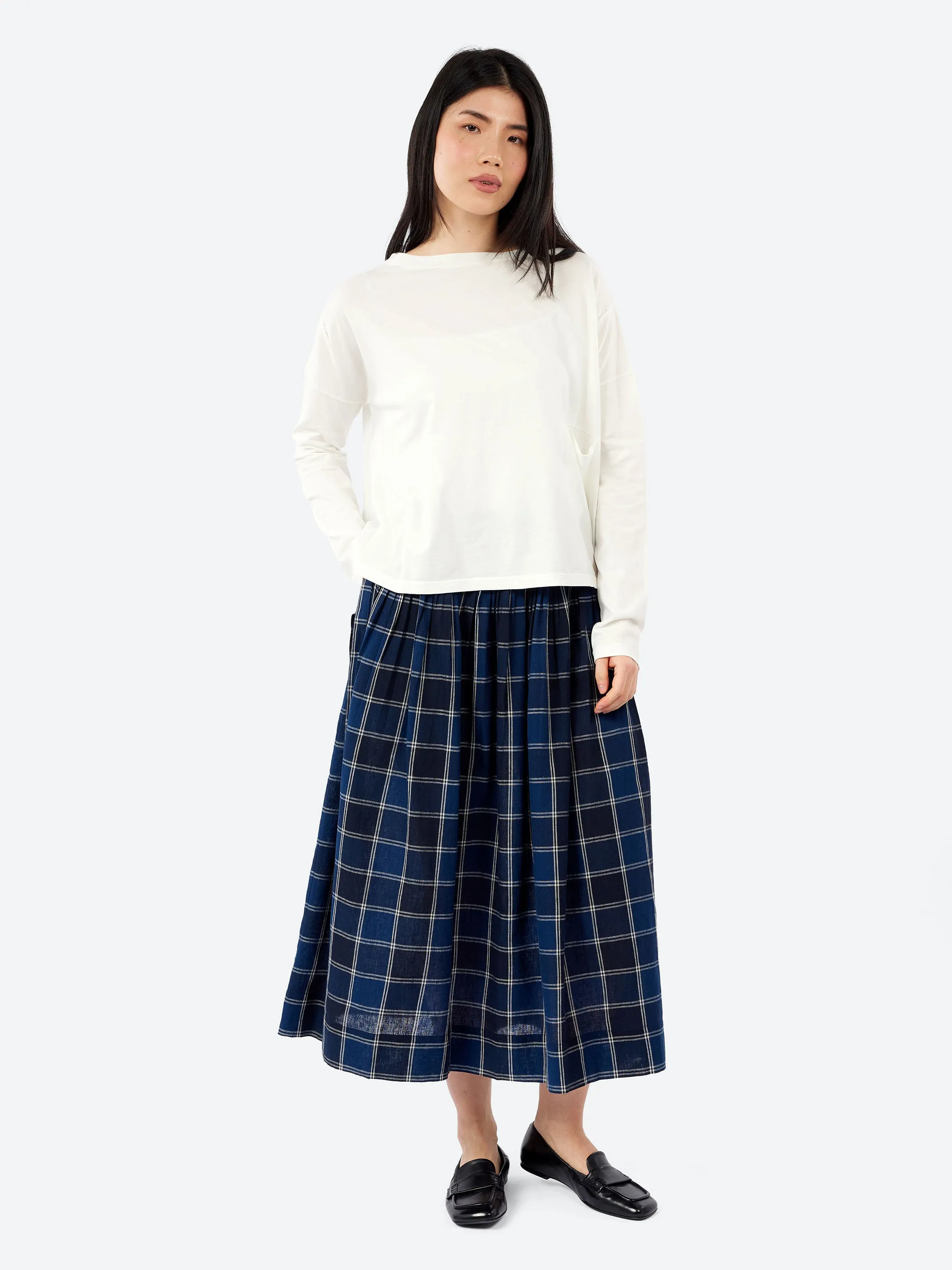 Market Check Pleated Skirt sold by gravitypope product image thumbnail 2
