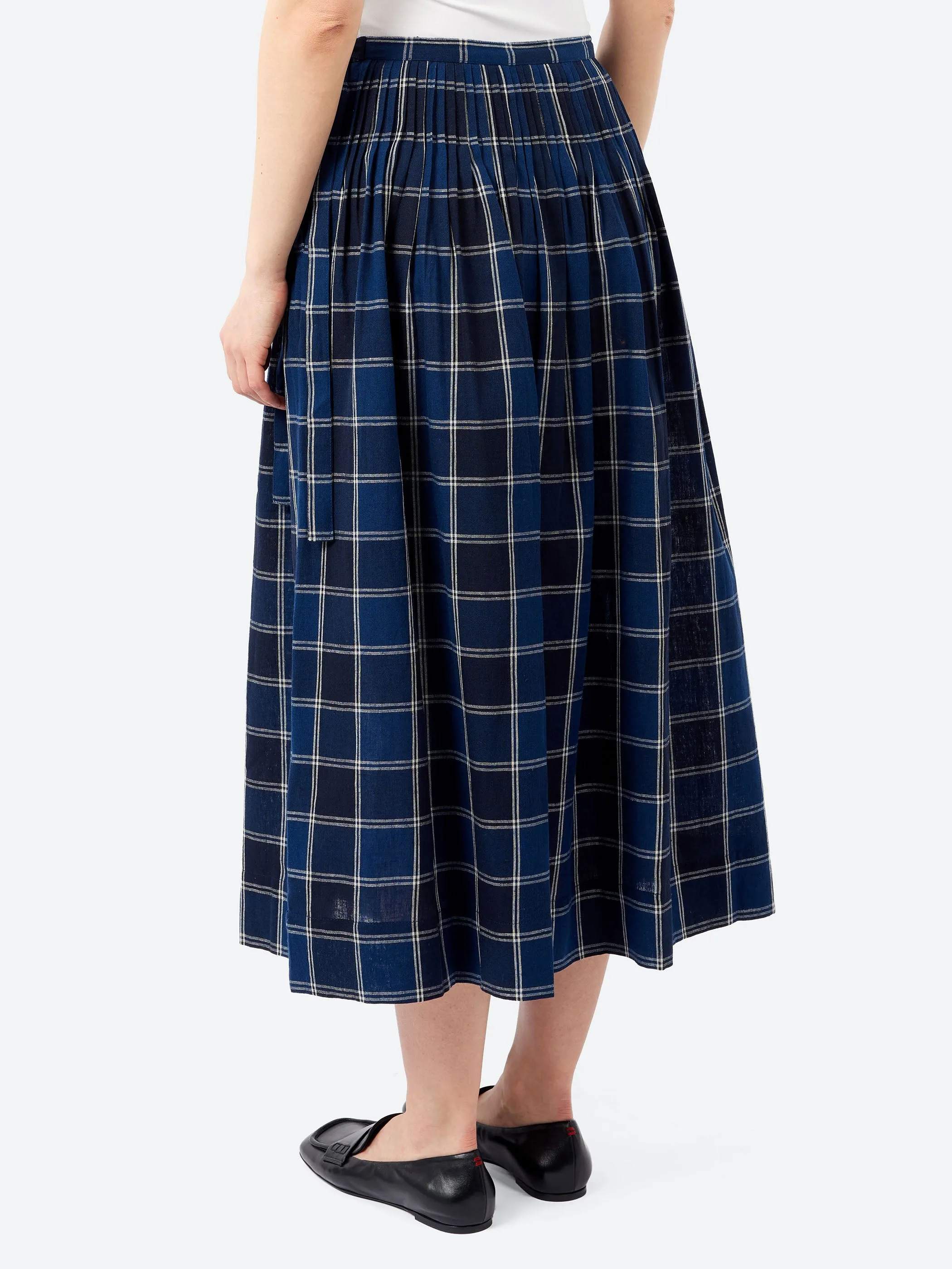 Market Check Pleated Skirt sold by gravitypope product image thumbnail 3