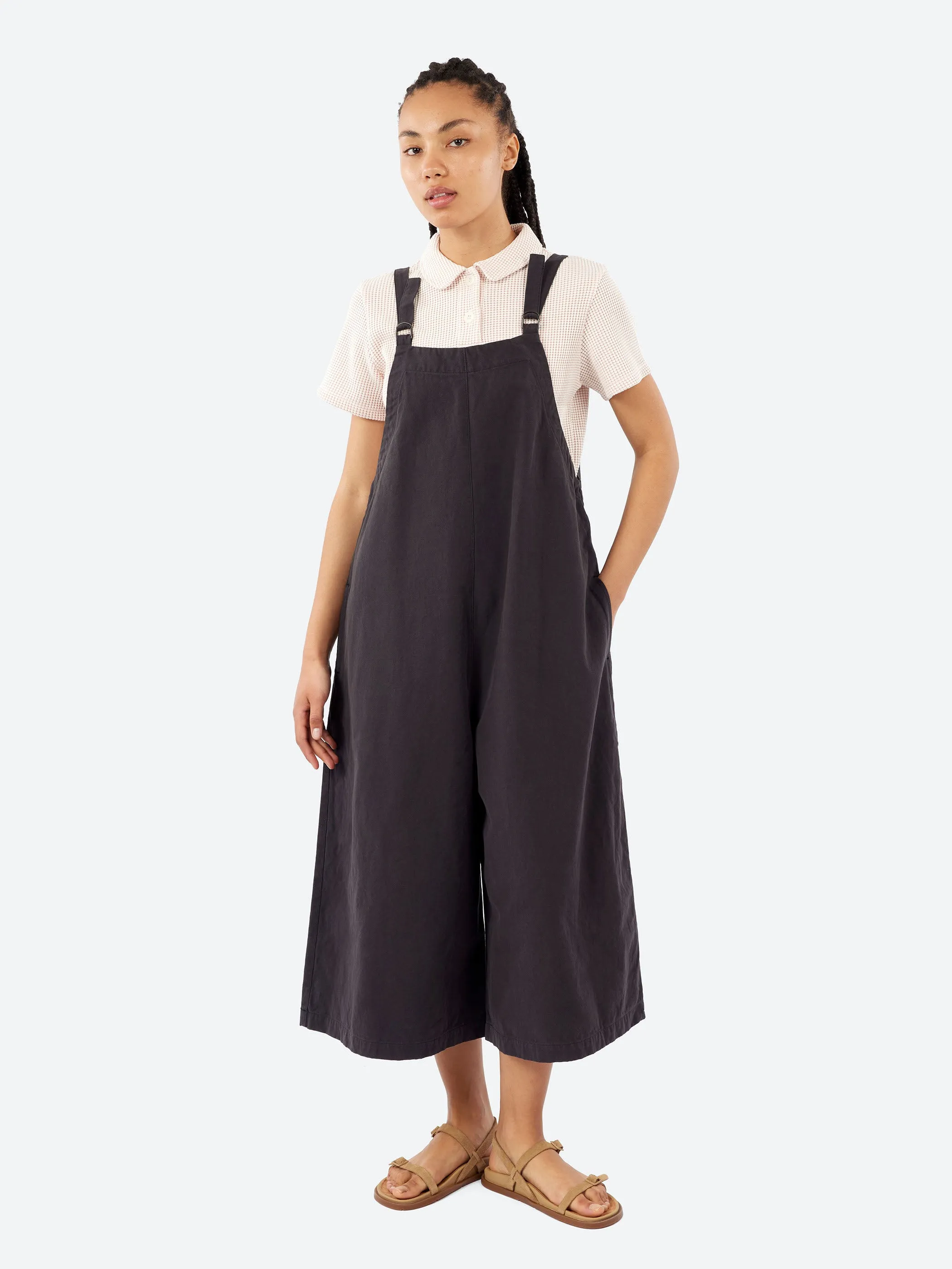 Cotton Linen Canvas Salopette Pants sold by gravitypope product image thumbnail 2