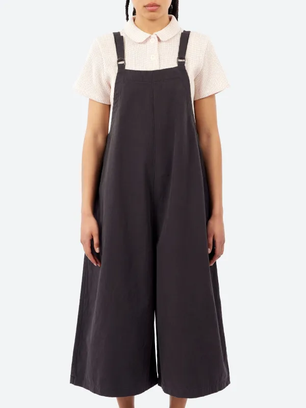 Cotton Linen Canvas Salopette Pants made by gravitypope