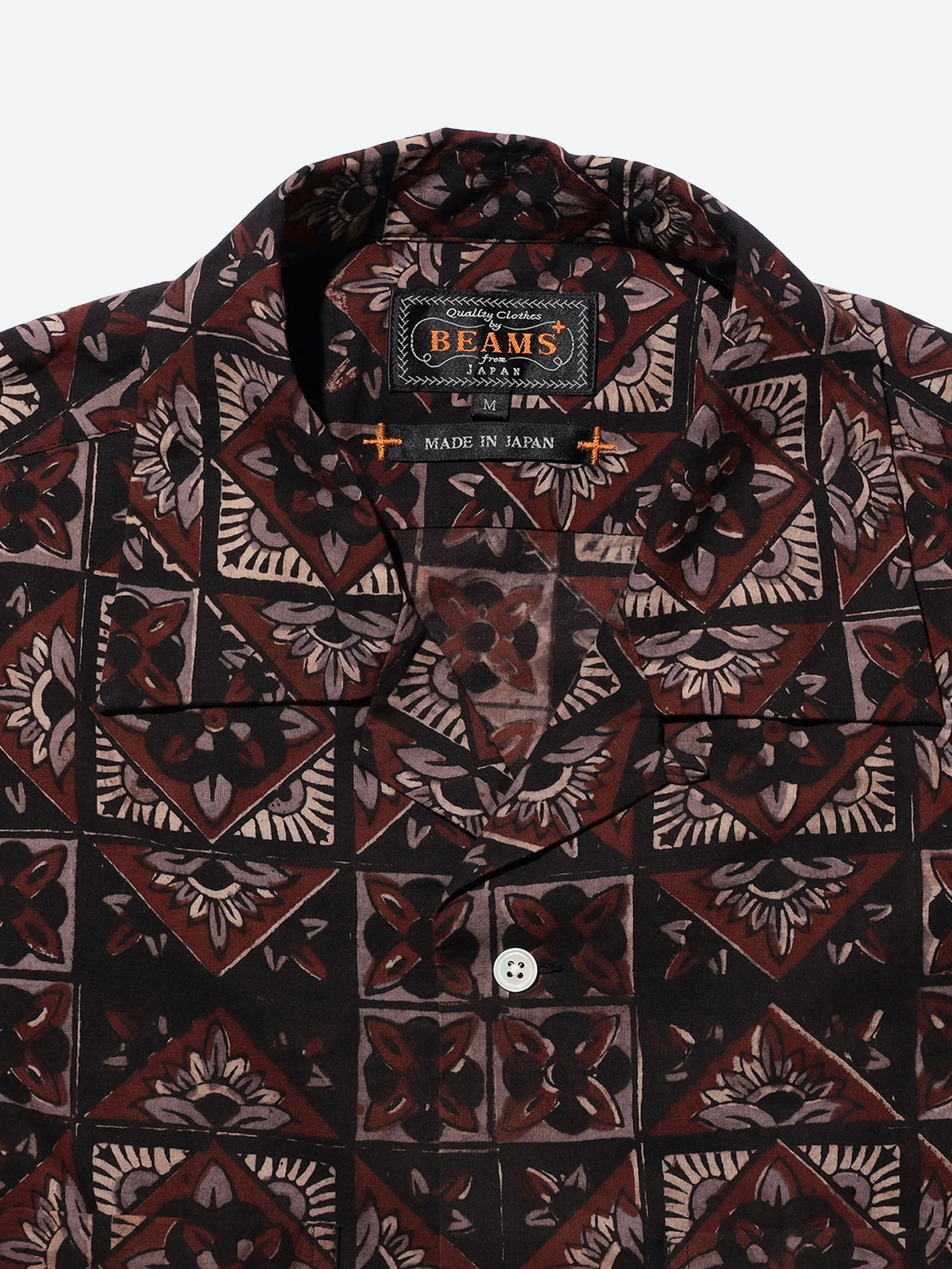 Open Collar Block Print Shirt sold by gravitypope product image thumbnail 3