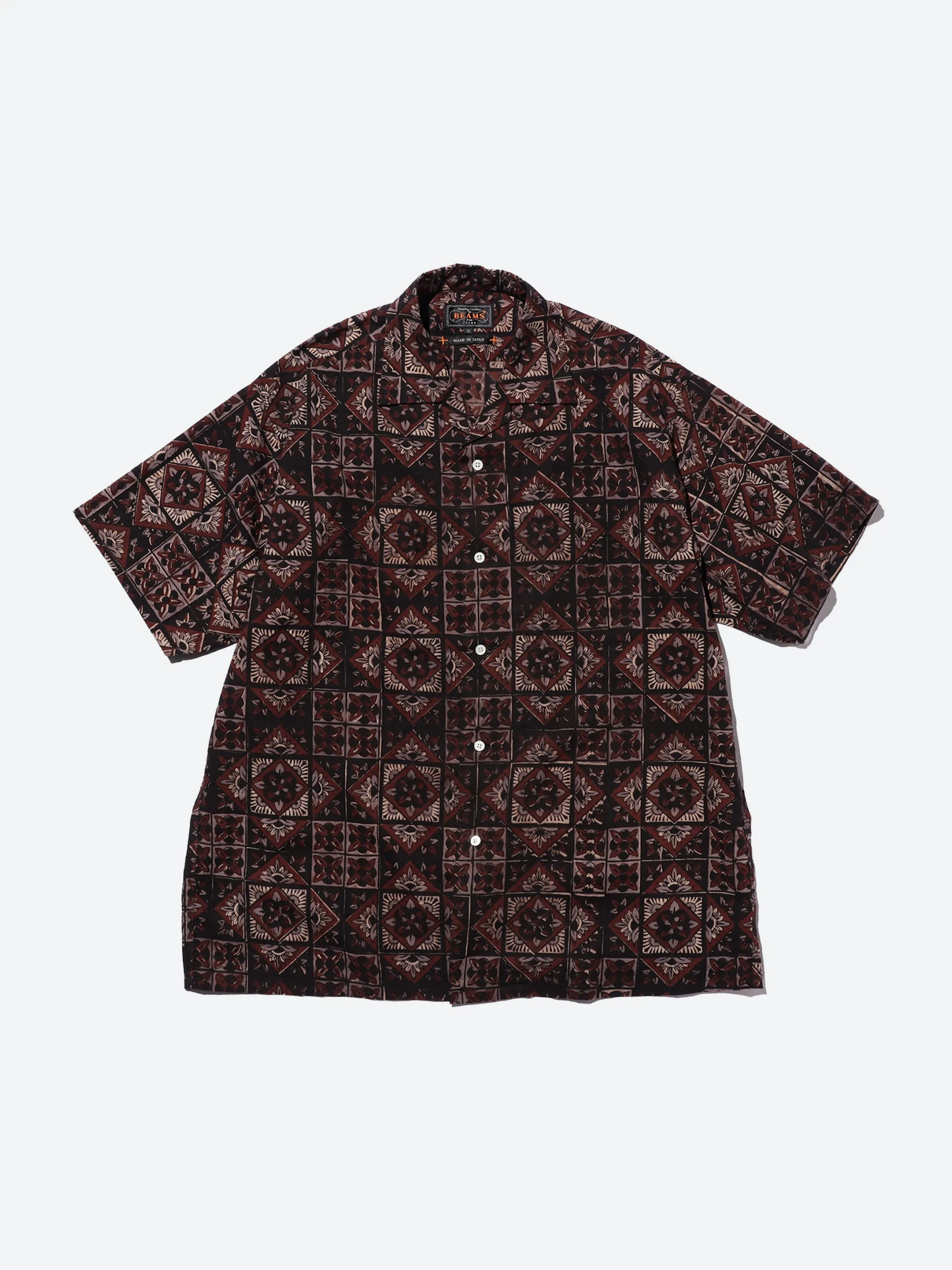 Open Collar Block Print Shirt sold by gravitypope