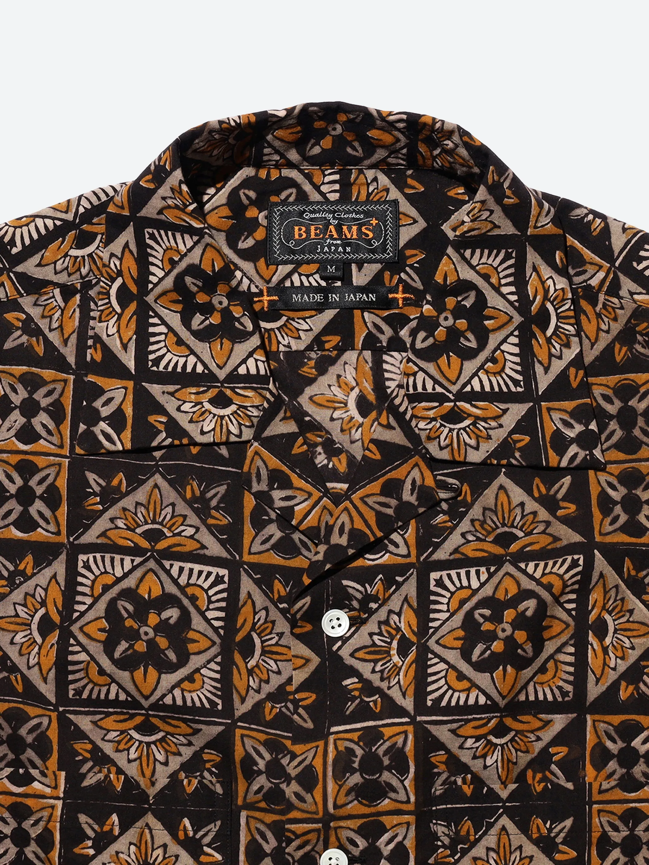 Open Collar Block Print Shirt sold by gravitypope product image thumbnail 3