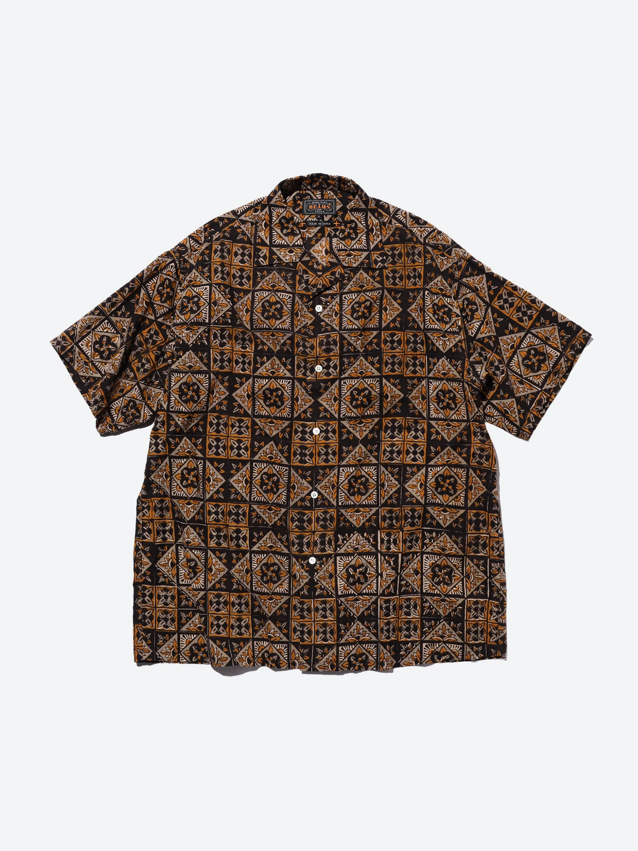 Open Collar Block Print Shirt sold by gravitypope