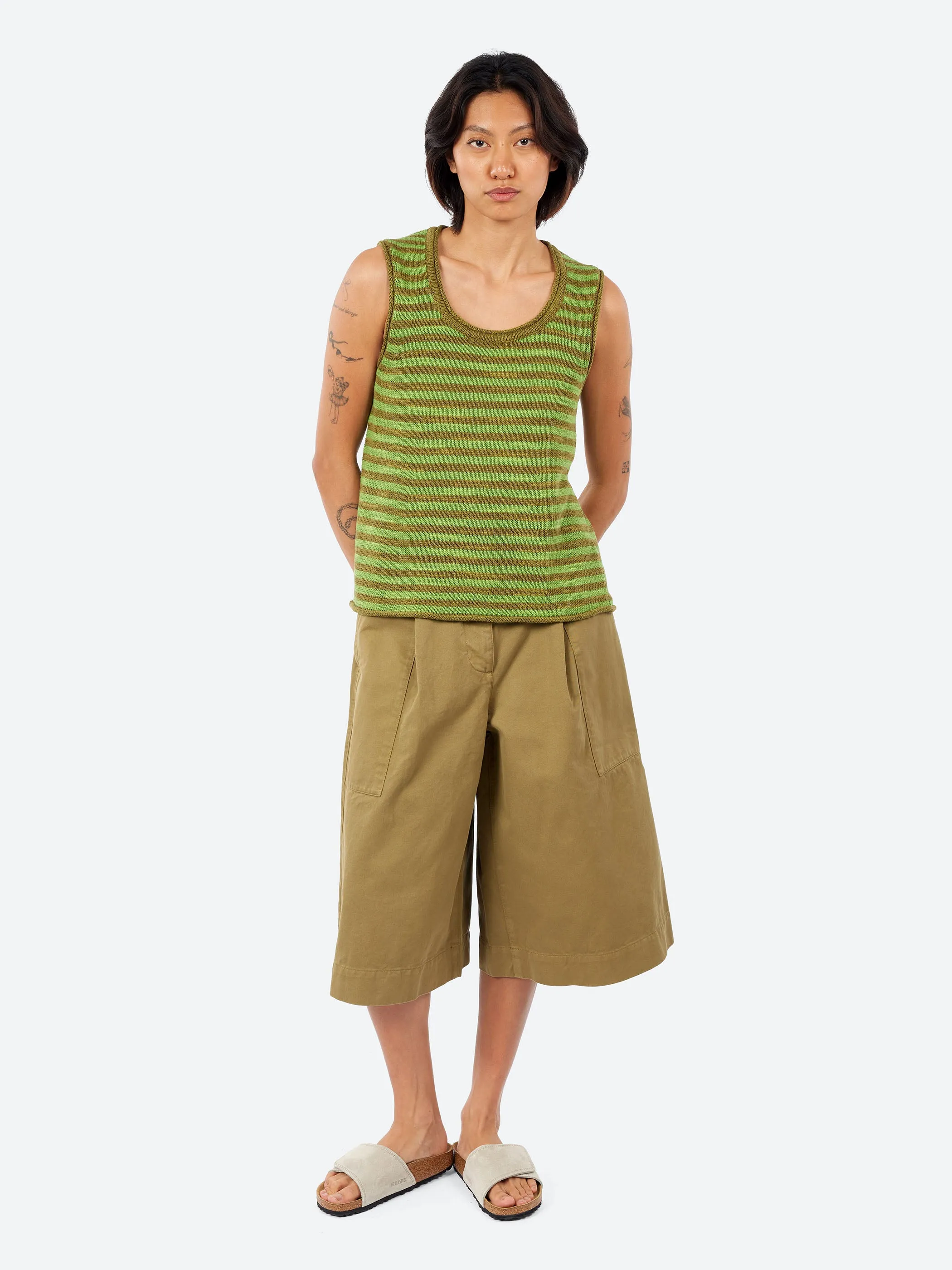 Pleated Cotton Twill Shorts sold by gravitypope product image thumbnail 2