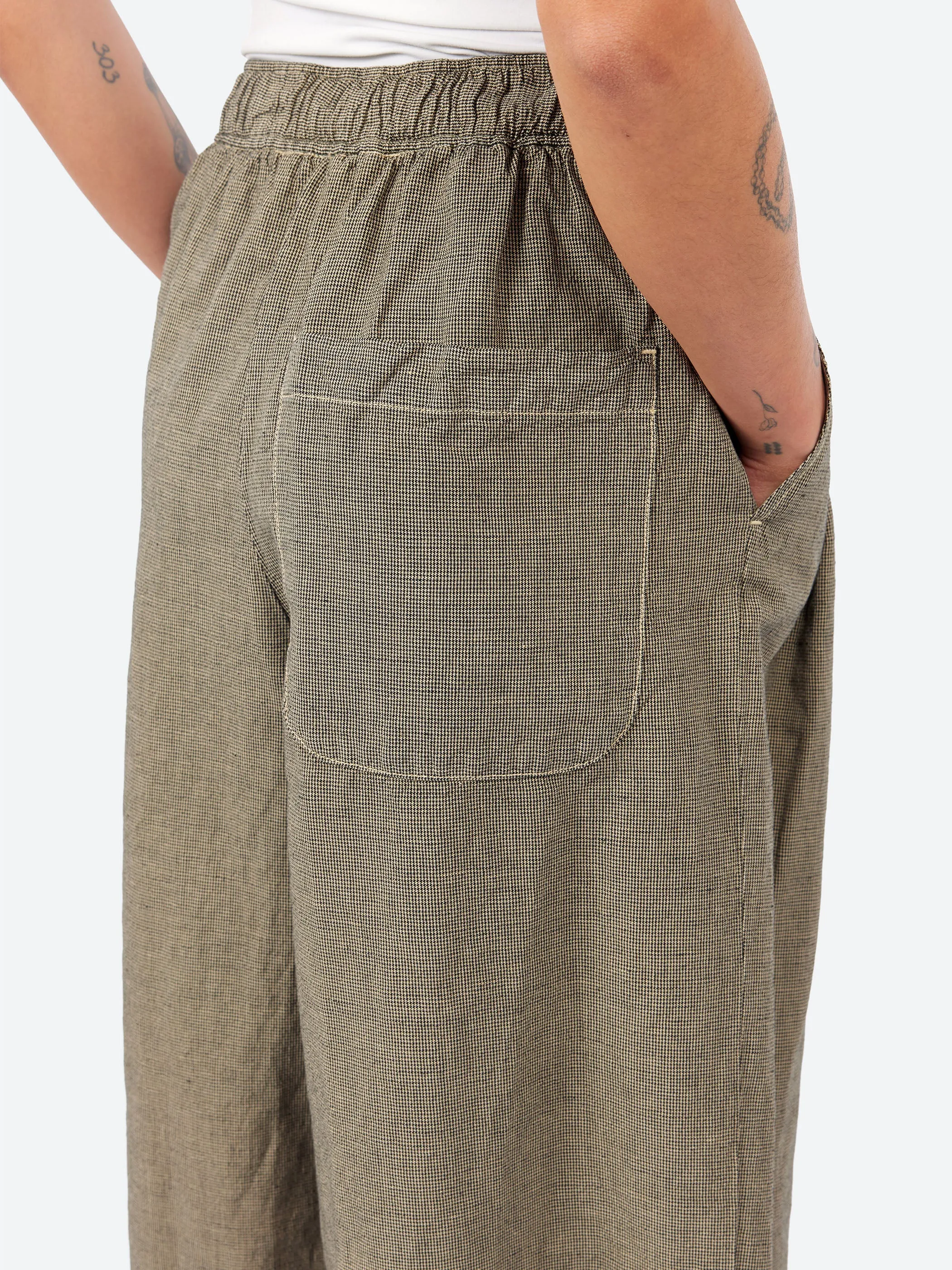 Carys Micro Houndstooth Wide Leg Trousers sold by gravitypope product image thumbnail 4