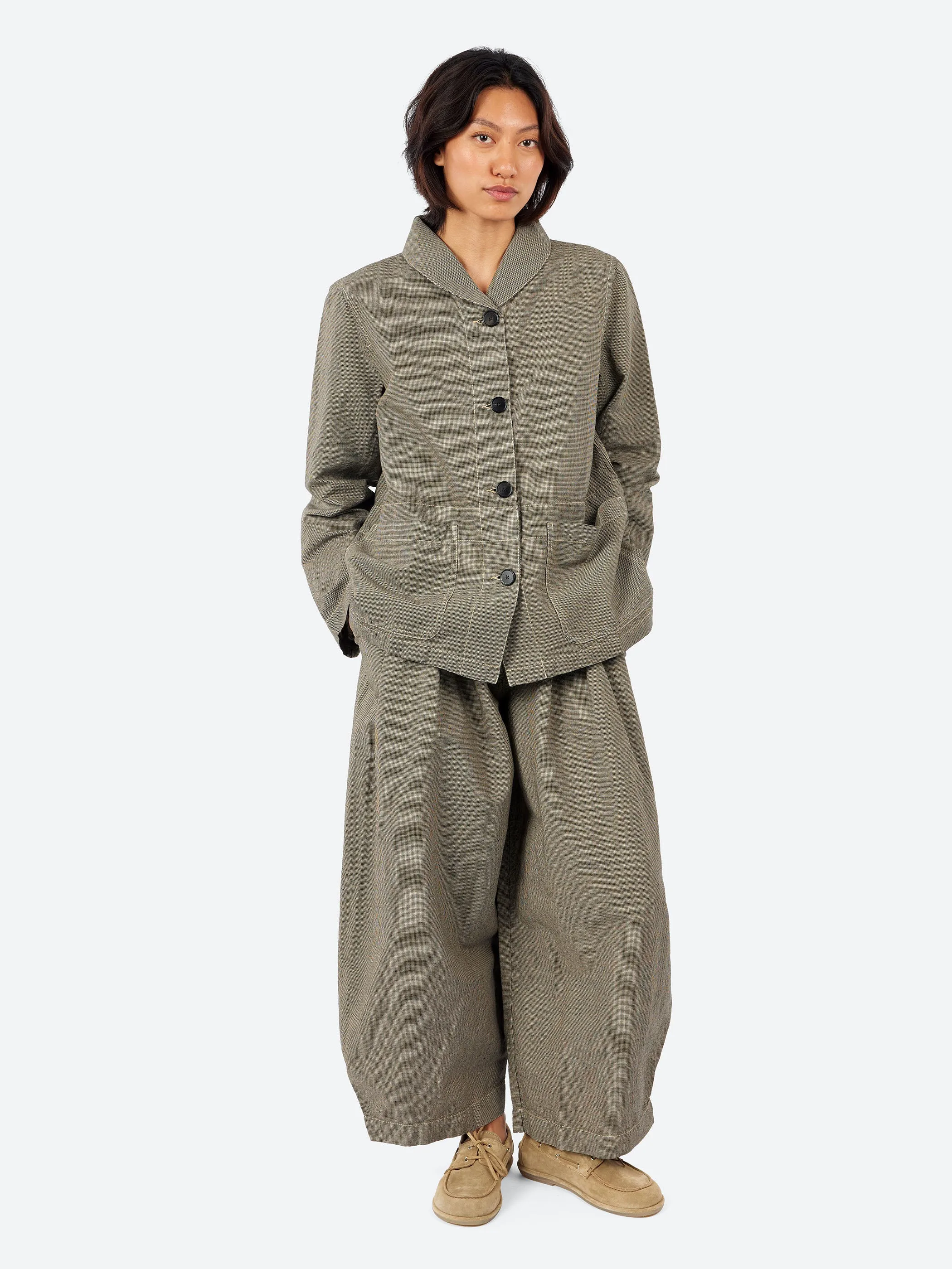 Carys Micro Houndstooth Wide Leg Trousers sold by gravitypope product image thumbnail 2