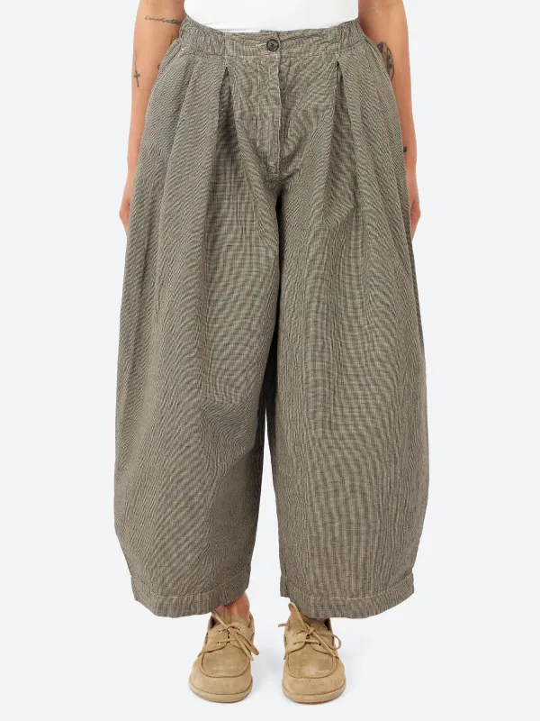 Carys Micro Houndstooth Wide Leg Trousers made by TOAST