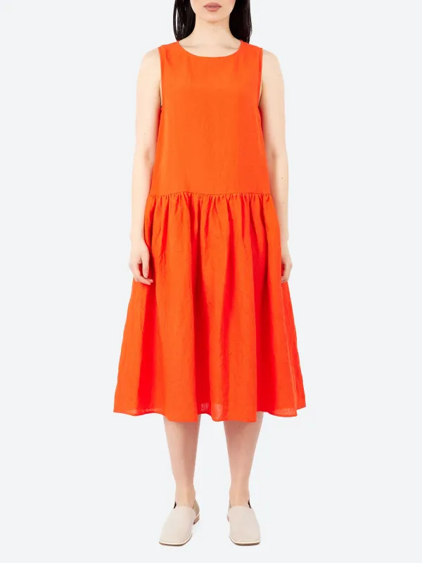P2059 Gathered Waist Dress made by A Punto B