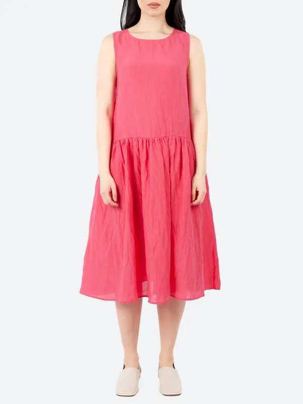 P2059 Gathered Waist Dress made by A Punto B