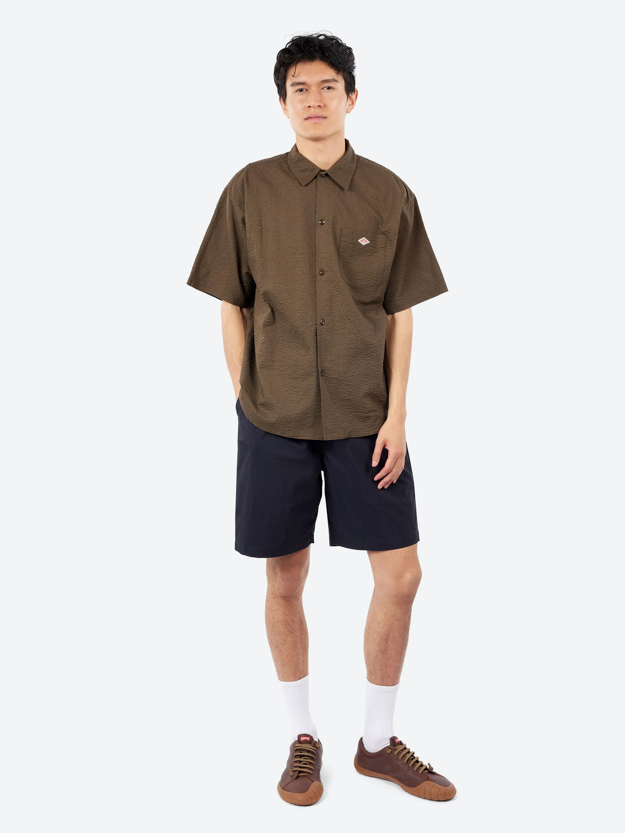 Seersucker Short Sleeve Work Shirt sold by gravitypope product image thumbnail 4