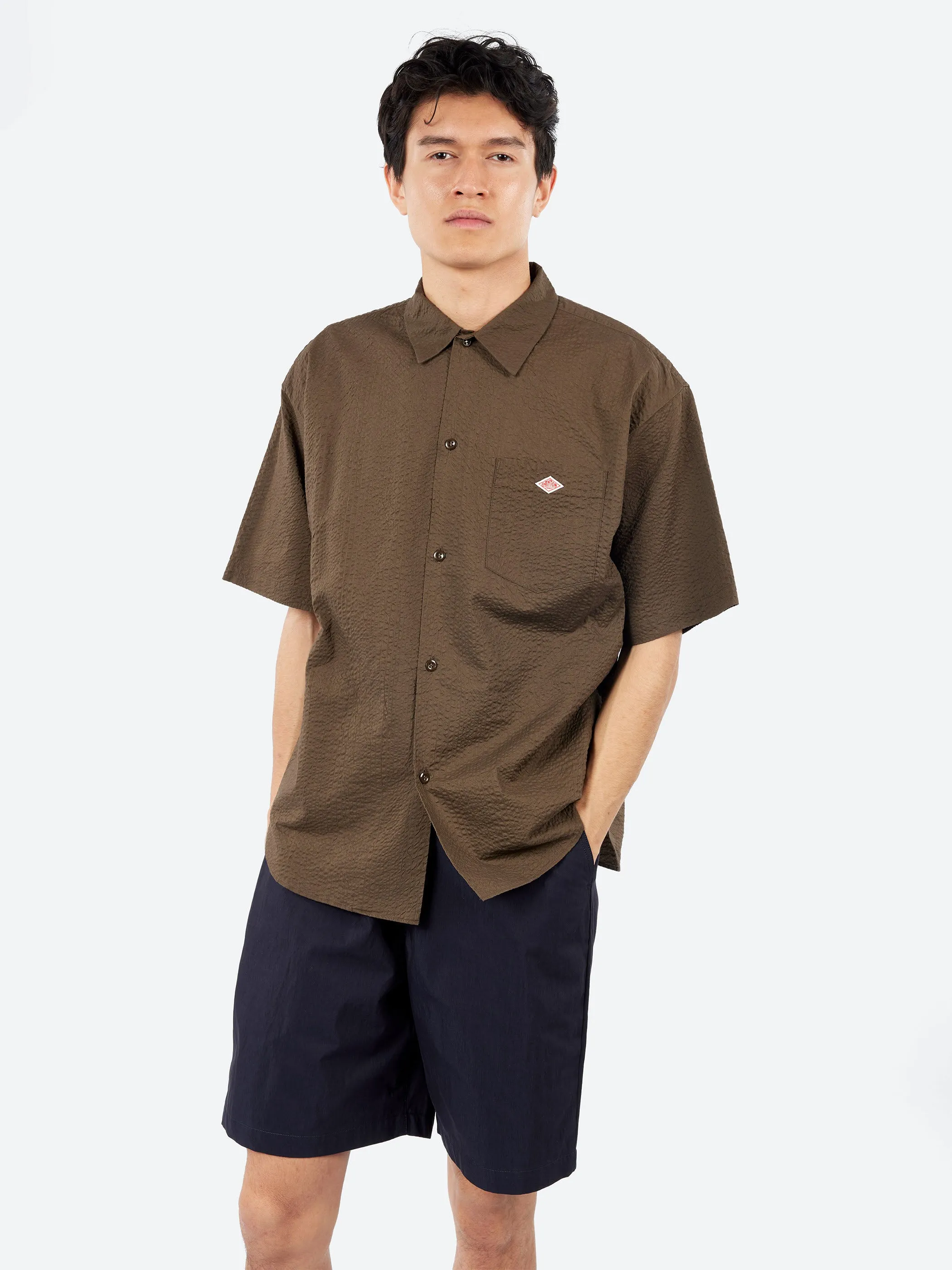 Seersucker Short Sleeve Work Shirt sold by gravitypope product image thumbnail 2