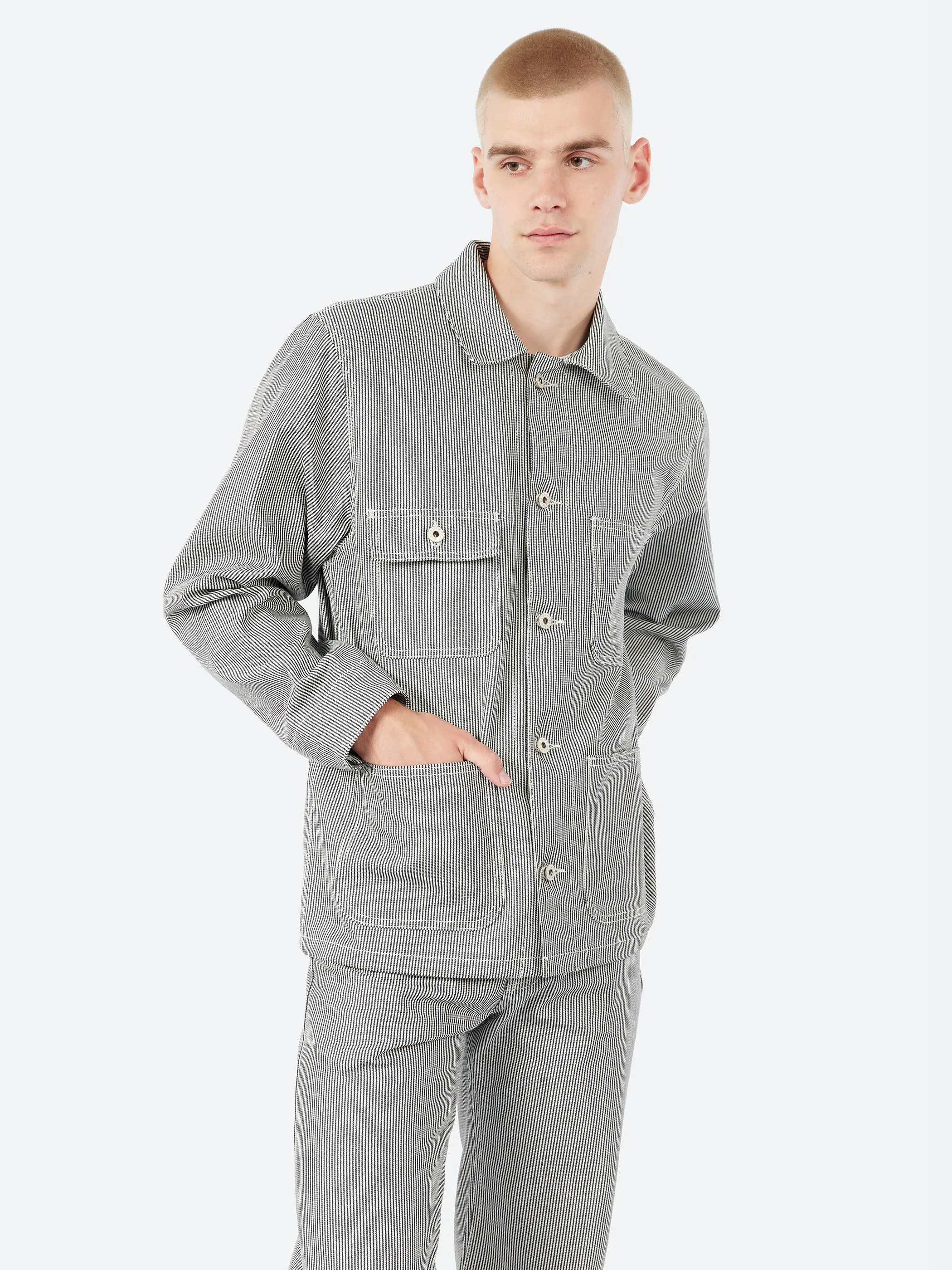 Chore Coat Selvedge Hickory sold by gravitypope product image thumbnail 4