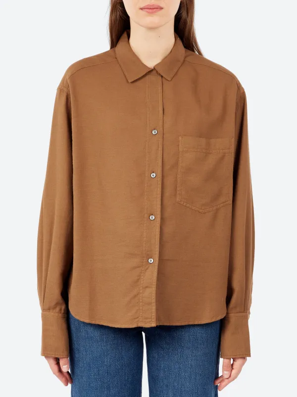 Cotton and Wool Micro-Weave Shirt made by Pomandère